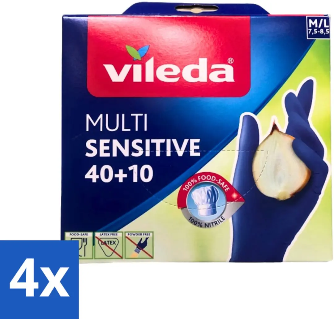 Vileda Multi Sensitive Nitril Handschoenen M/L 50 Paar