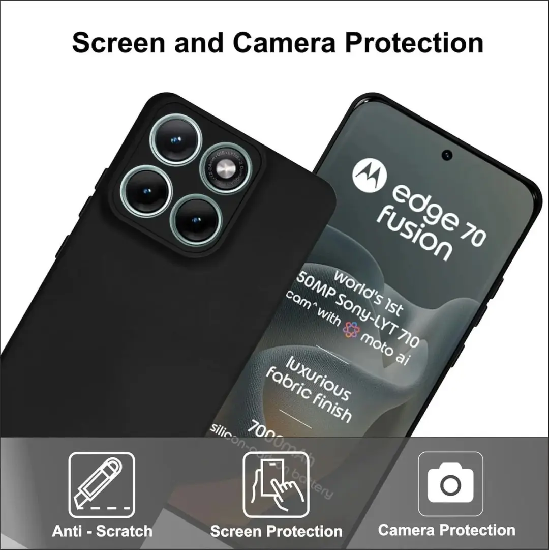 Selected TPU Hoesje Motorola Edge 70 Fusion - Zwart