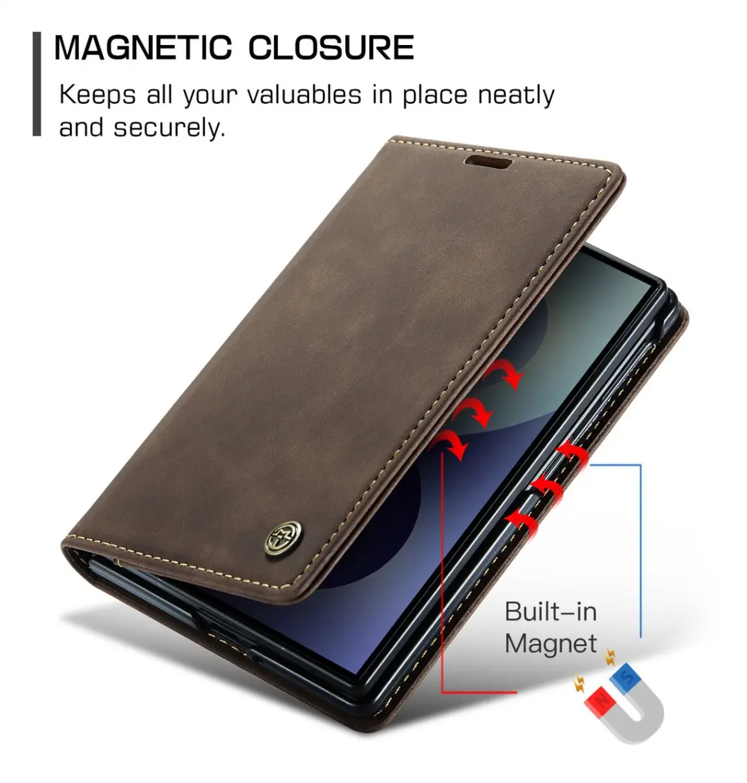 Caseme Bookcase Hoes Samsung Galaxy Z Fold8 - 2 Stuks - Coffee