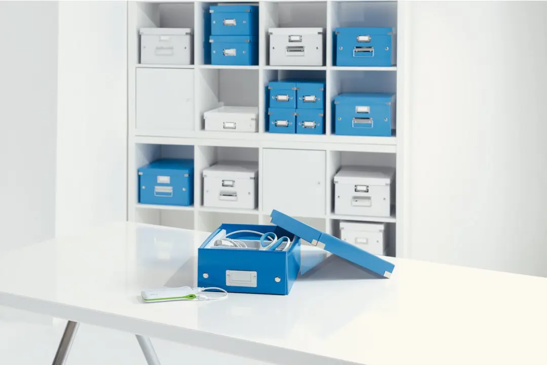 Leitz Wow Click & Store Opbergdoos 15L - 3 Vakken - Blauw
