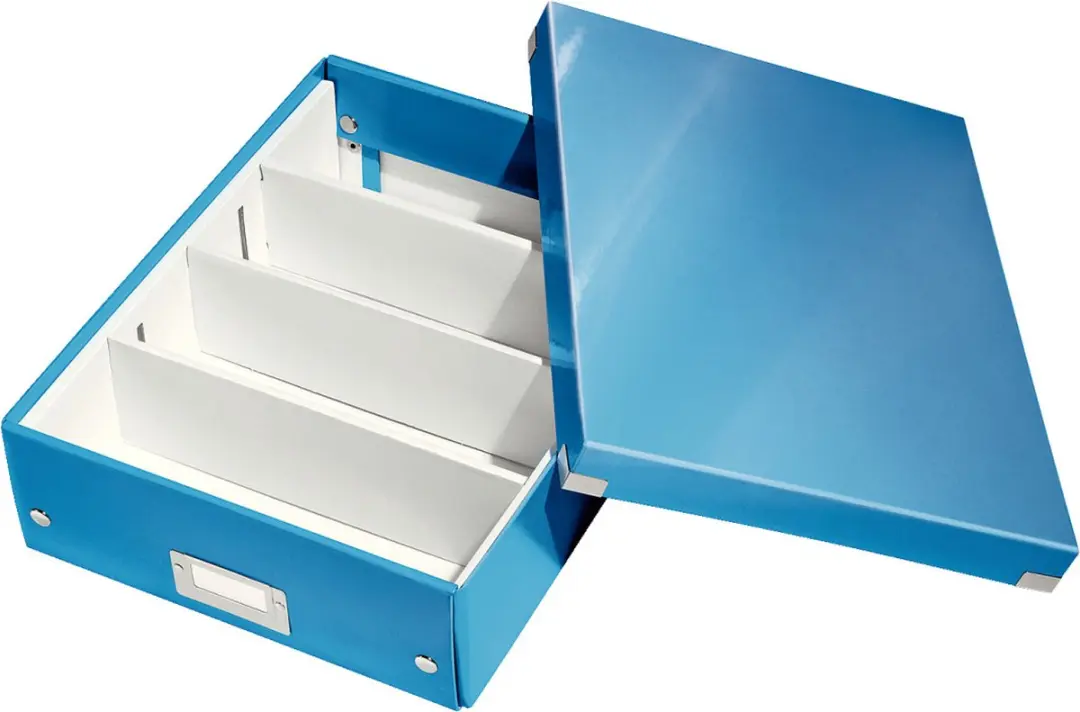 Leitz Wow Click & Store Opbergdoos 15L - 3 Vakken - Blauw