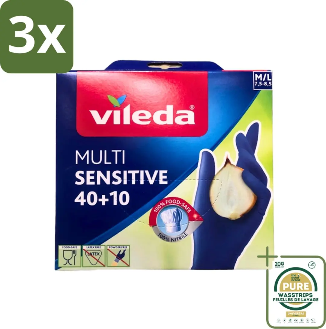 Vileda Multi Sensitive Nitril Handschoenen M/L