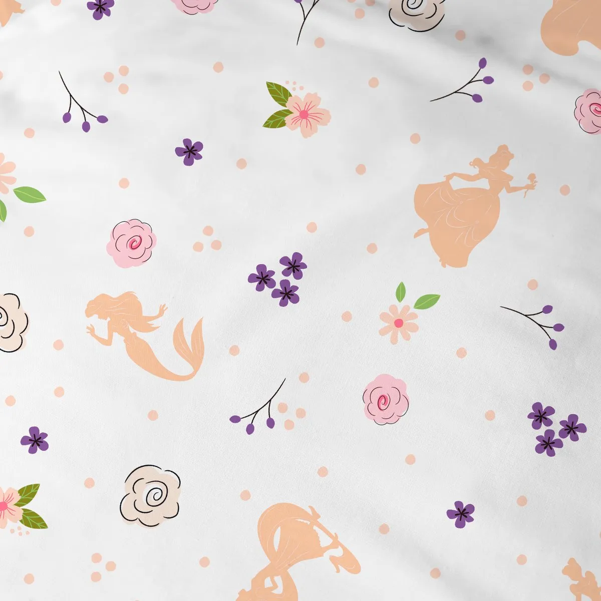 Disney Princess Hoeslaken 90x200cm - Multi
