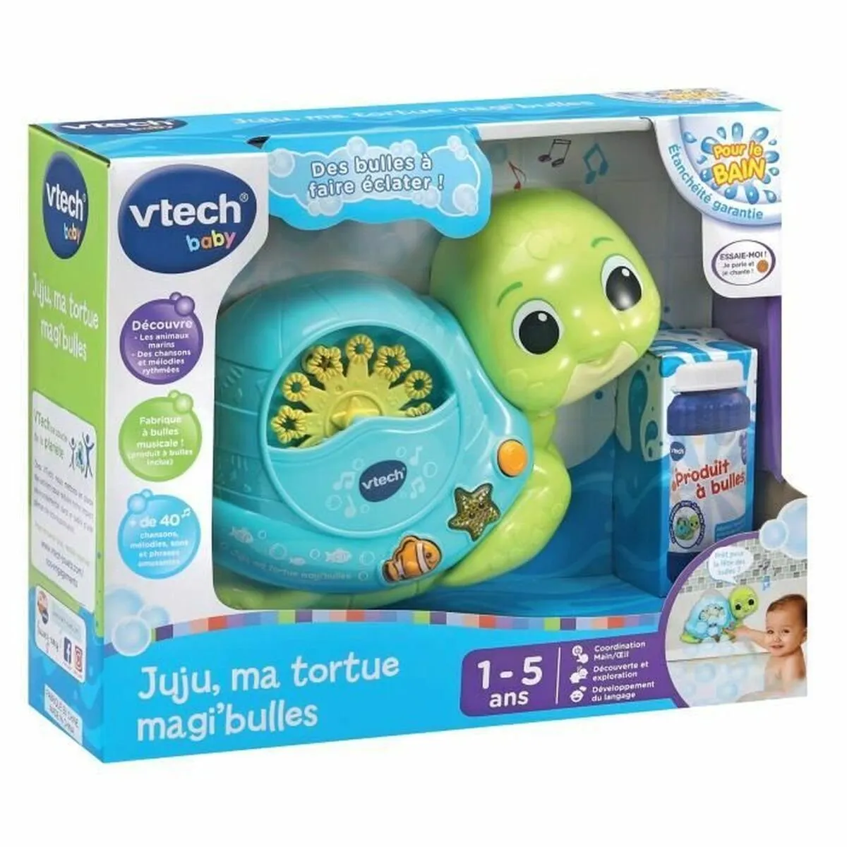 Vtech Baby Juju Ma Tortue Magi Bulles - Groen