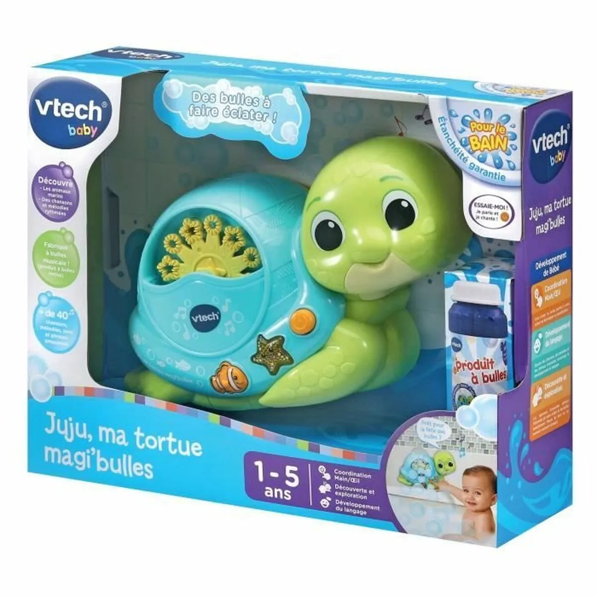 Vtech Baby Juju Ma Tortue Magi Bulles - Groen