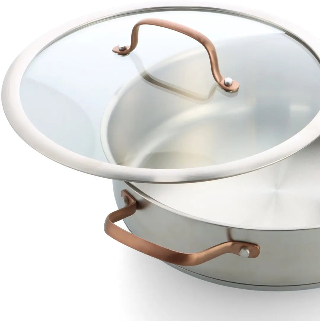 BK Rose Pannenset CC010186-001 - 3-delig Inductie RVS - 28cm - Zilver