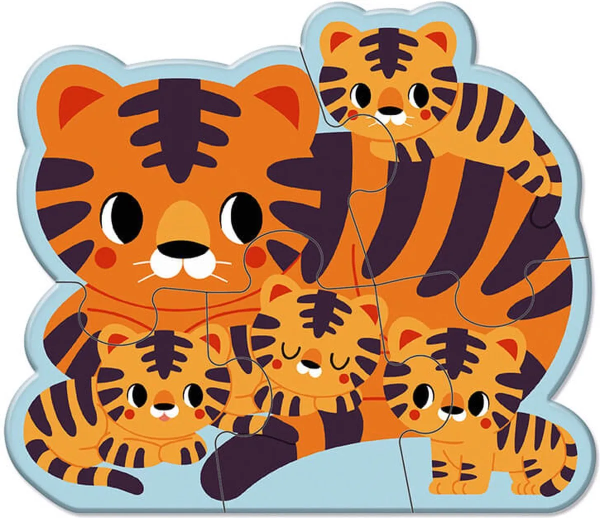 Janod WWF Dierenpuzzel Set 20 Stuks - 5 Puzzels - afbeelding 4 van 6