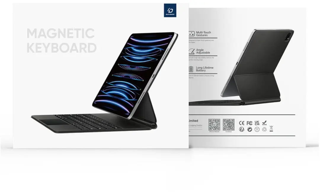 Dux Ducis Toetsenbordhoes Samsung Galaxy Tab S10/S9/S8 Ultra - Zwart