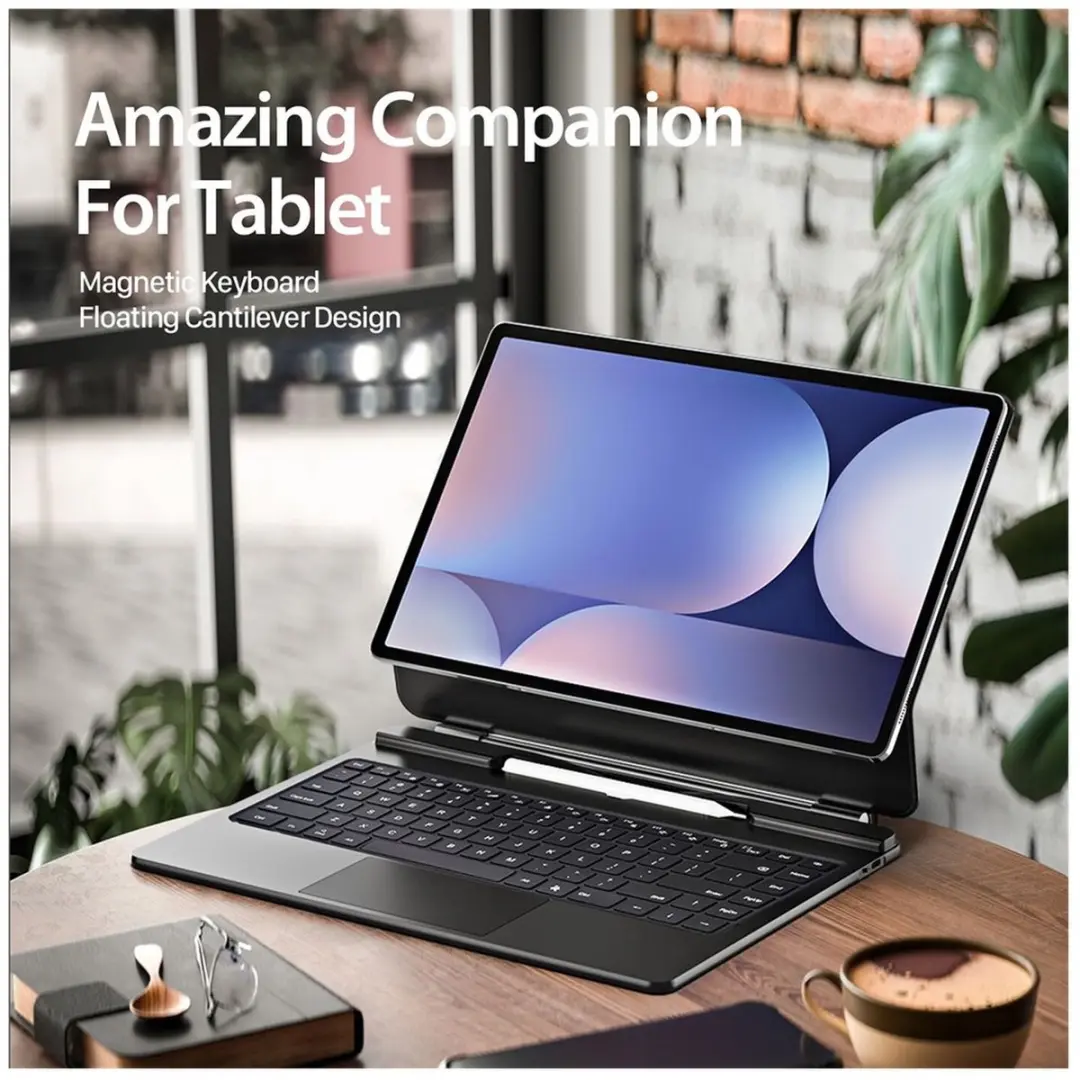 Dux Ducis Toetsenbordhoes Samsung Galaxy Tab S10/S9/S8 Ultra - Zwart