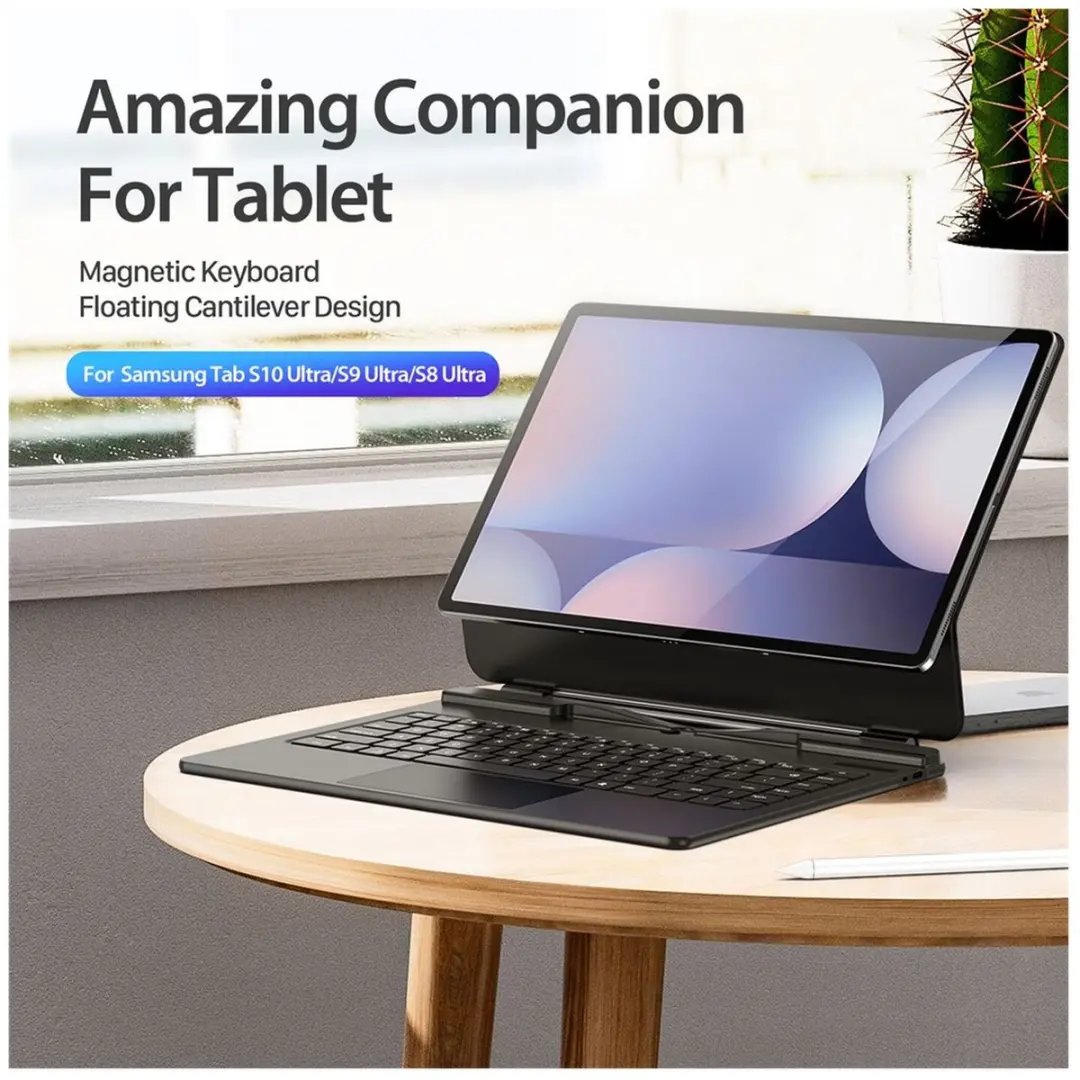 Dux Ducis Toetsenbordhoes Samsung Galaxy Tab S10/S9/S8 Ultra - Zwart - afbeelding 6 van 6
