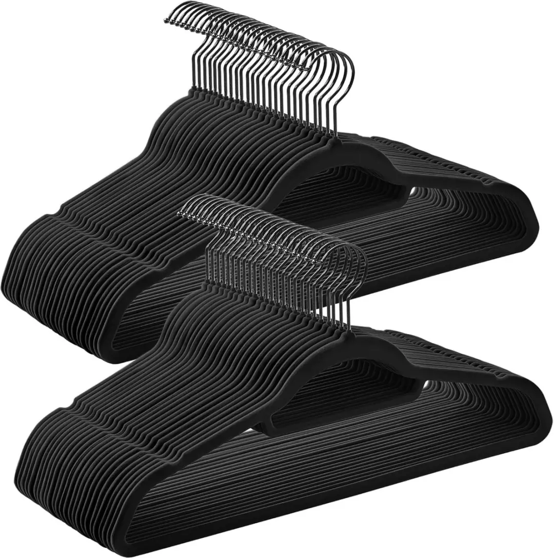 Songmics Kleerhangers Fluweel 50 Stuks