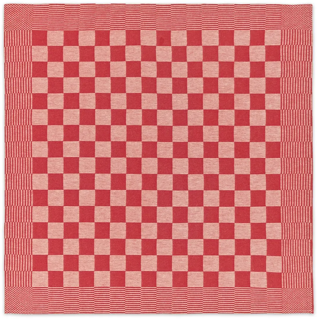 DDDDD Barbeque Theedoeken - 6 Stuks 65x65cm Rood