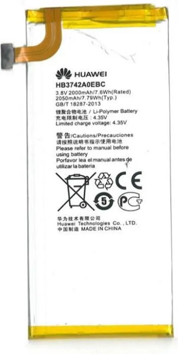 Huawei Ascend P6 HB3742A0EBC Accu 2000mAh