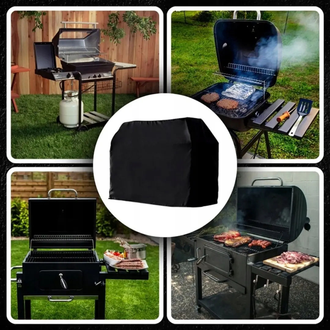BK XL Grillhoes Waterdicht 145x61x117cm - Zwart