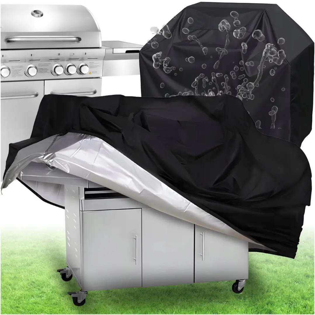 BK XL Grillhoes Waterdicht 145x61x117cm - Zwart