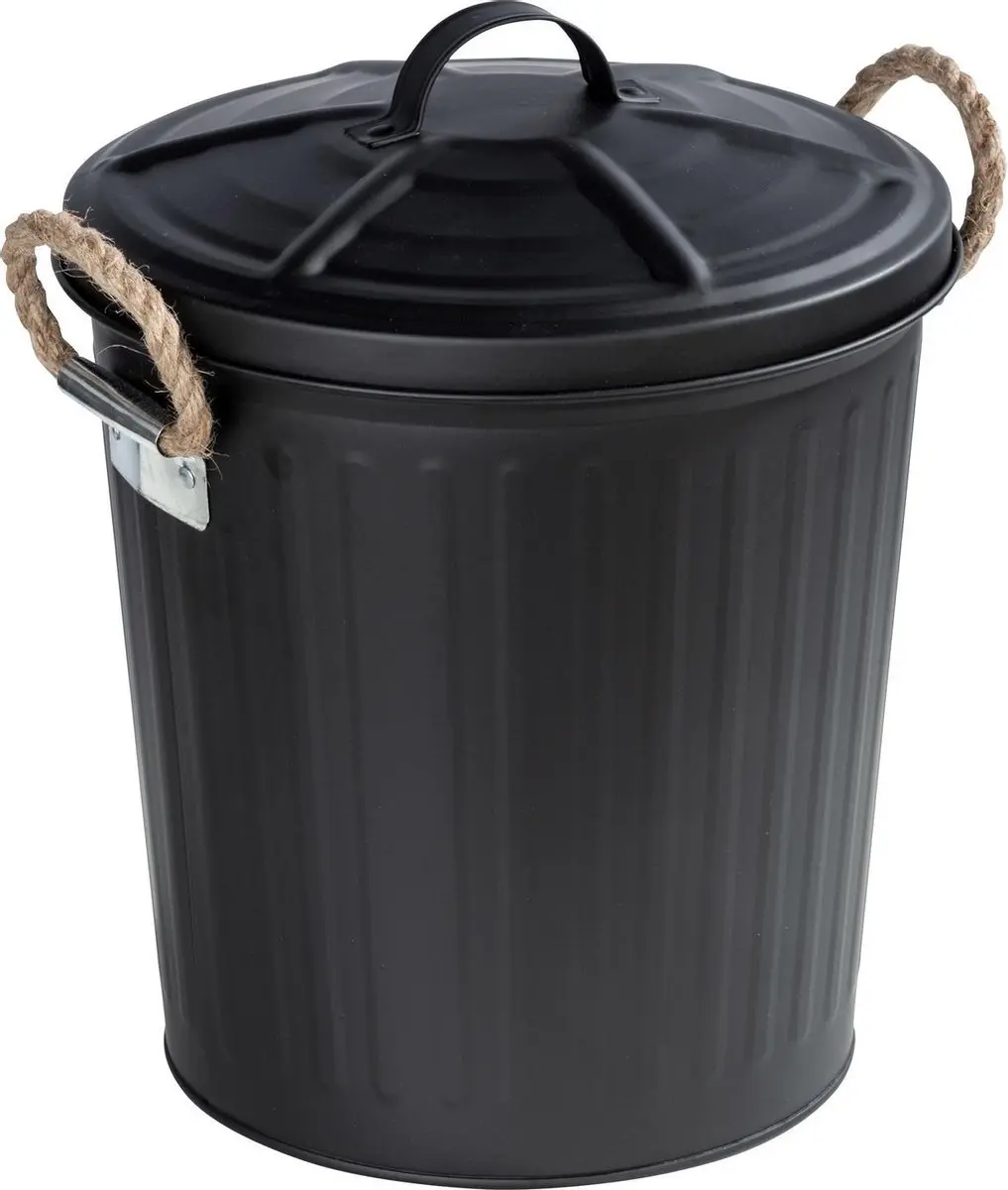 Wenko Afvalbakje Mat Zwart 6L