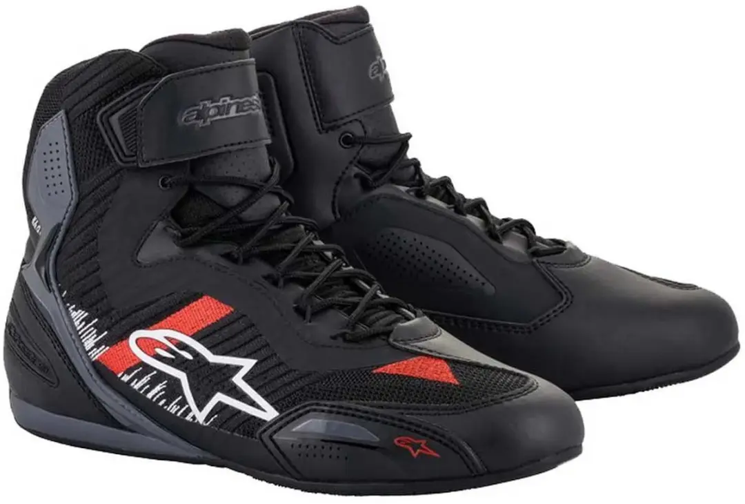 Alpinestars Faster-3 Rideknit Motorschoenen - Zwart/Grijs/Rood - afbeelding 6 van 6