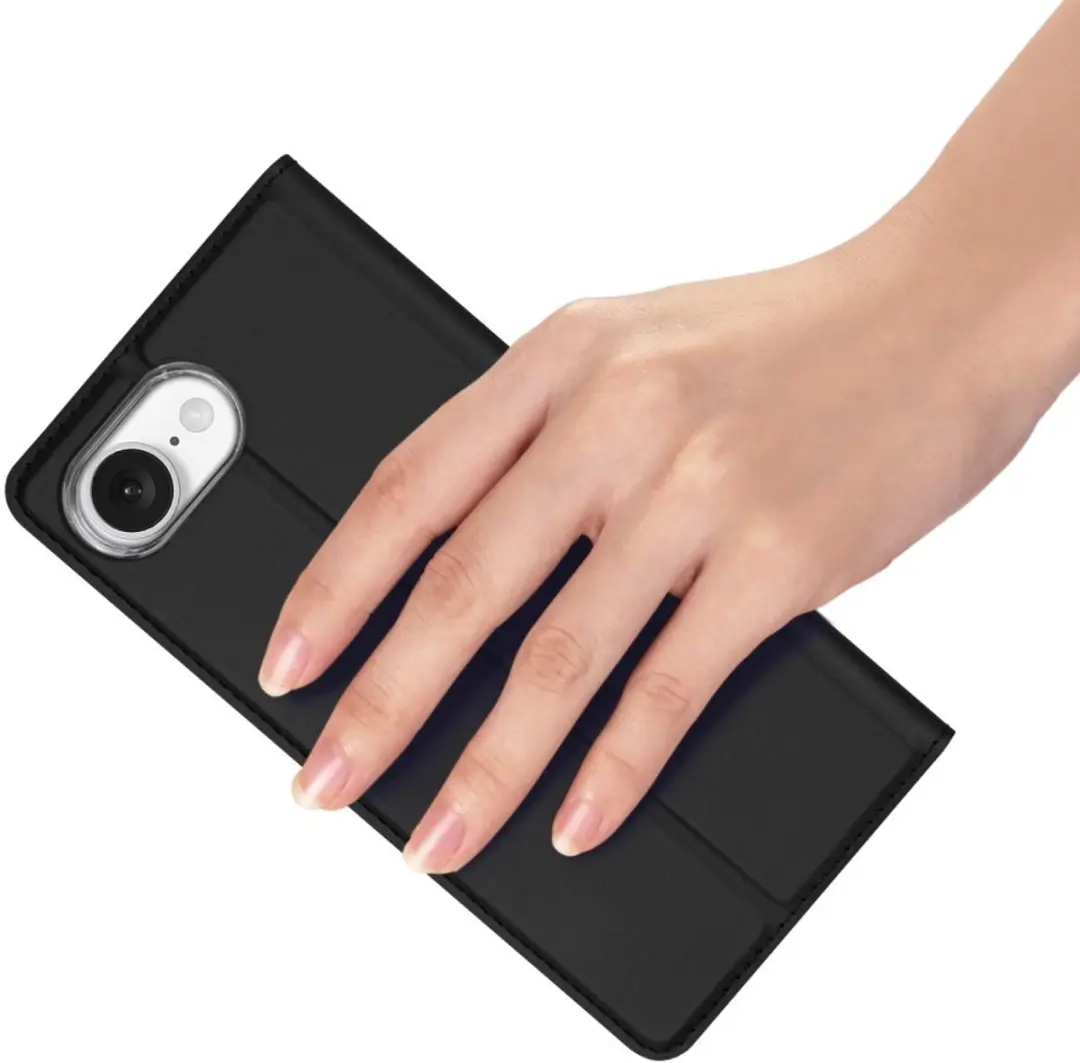 Dux Ducis iPhone 16e Hoesje Slim Bookcase - Zwart - afbeelding 6 van 6
