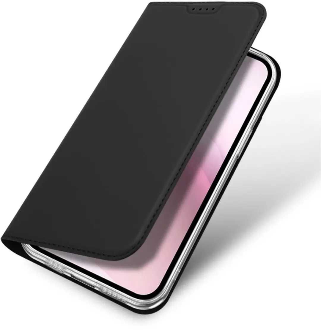 Dux Ducis iPhone 16e Hoesje Slim Bookcase - Zwart