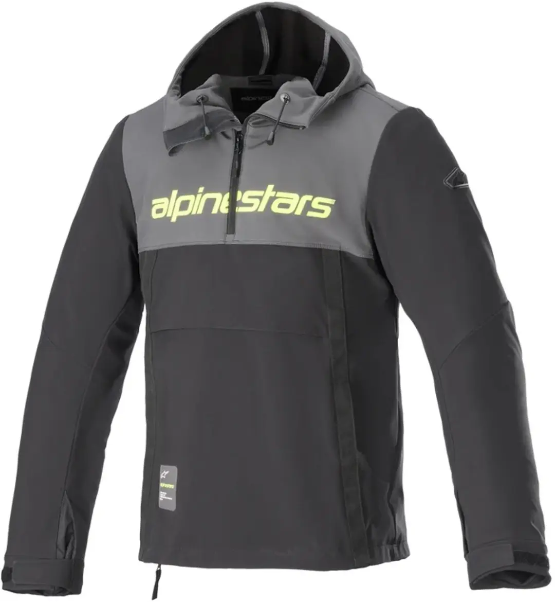 Alpinestars Sherpa Hoodie - Zwart/Grijs/Fluo Geel 2XL