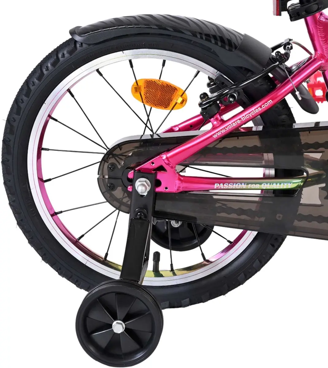 Volare Chrome Kinderfiets 16" - Roze Groen - 1 Versnelling