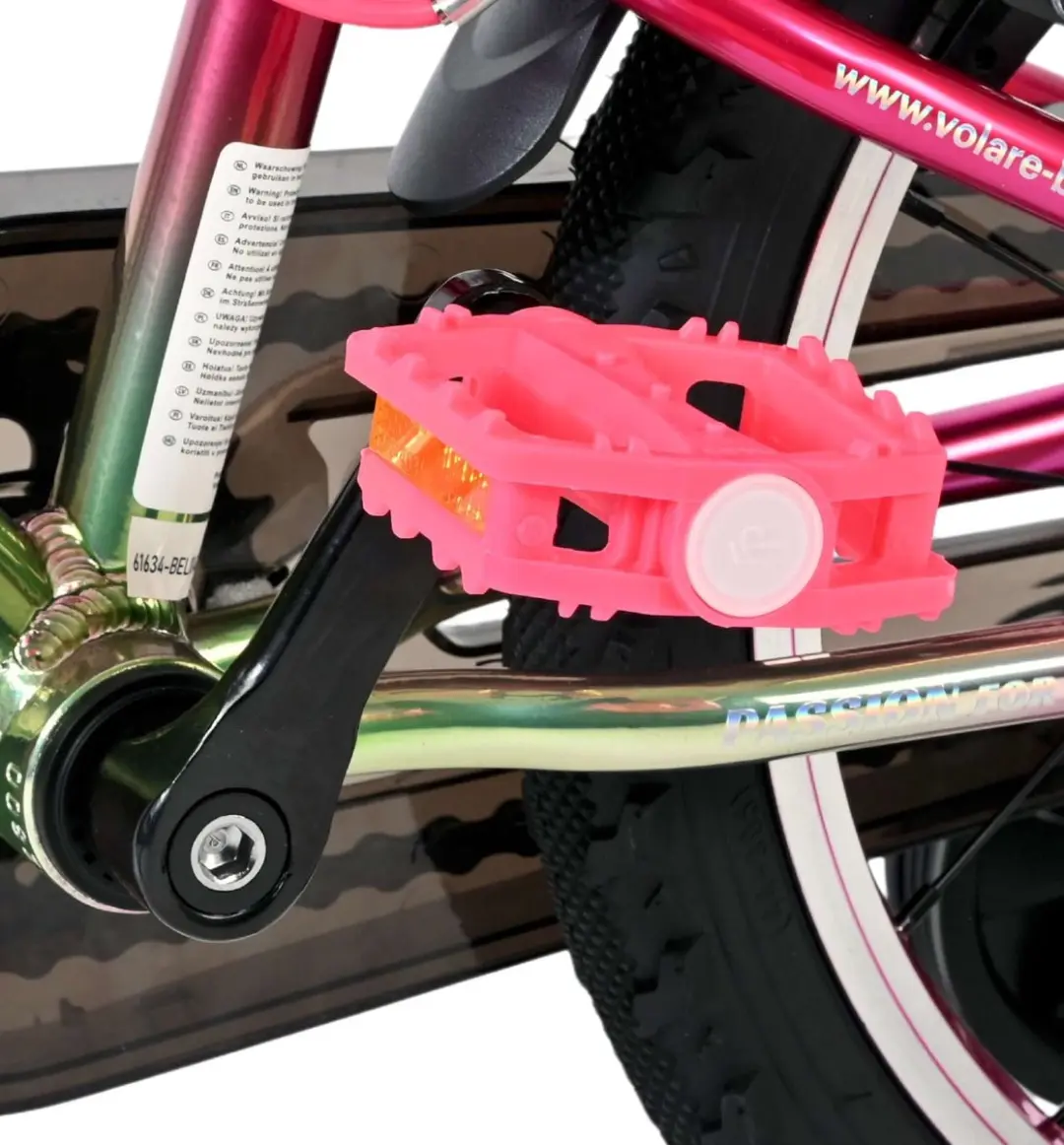 Volare Chrome Kinderfiets 16" - Roze Groen - 1 Versnelling