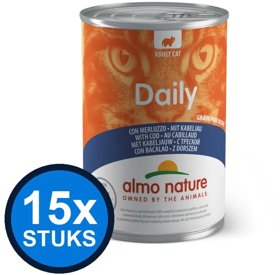 Almo Nature Daily Cat Blik Kabeljauw 400g