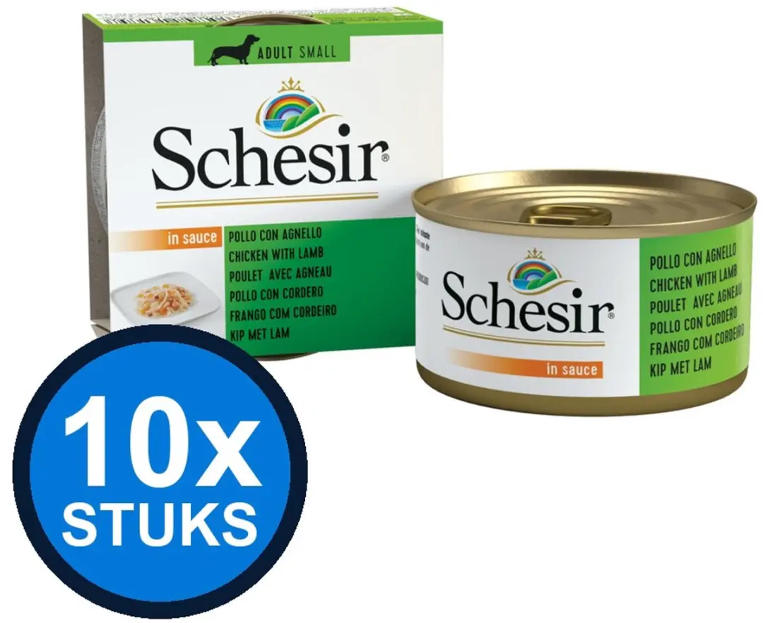 Schesir Hond Blik Kip & Lam 85g