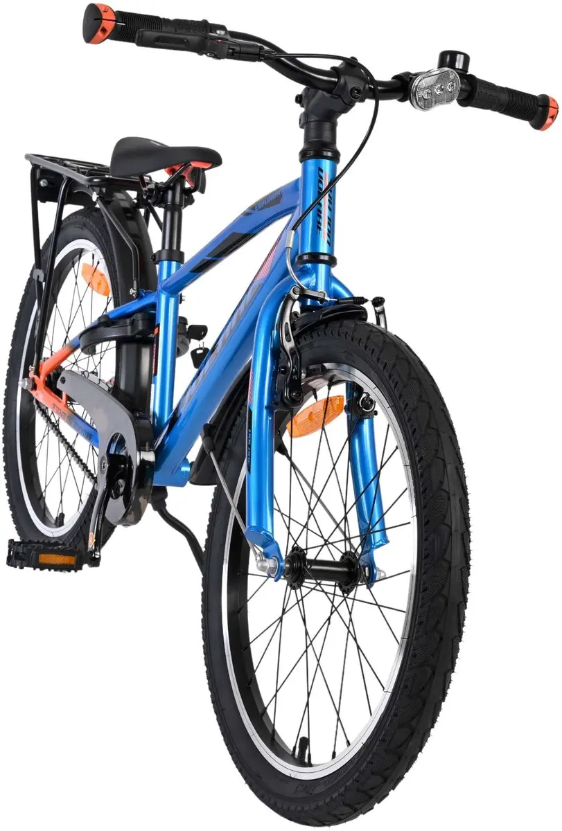 Volare Explorer Kinderfiets 20" - 1 Versnelling - Blauw/Oranje