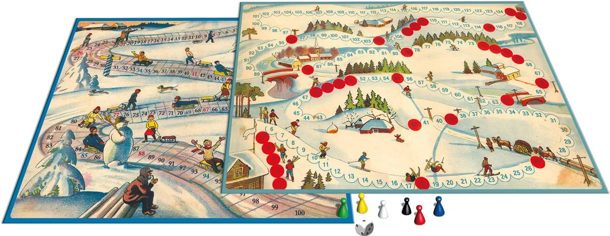 Tactic Retro Game Sledge Race Skiing Trip - 2-6 Spelers