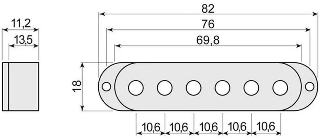 Boston SPC-62-IV Pickup Cover - 3 Stuks - Ivoor - afbeelding 2 van 2