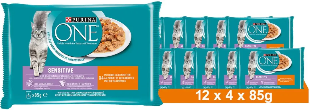 Purina ONE Sensitive Mini-Filets Tonijn Wortelen