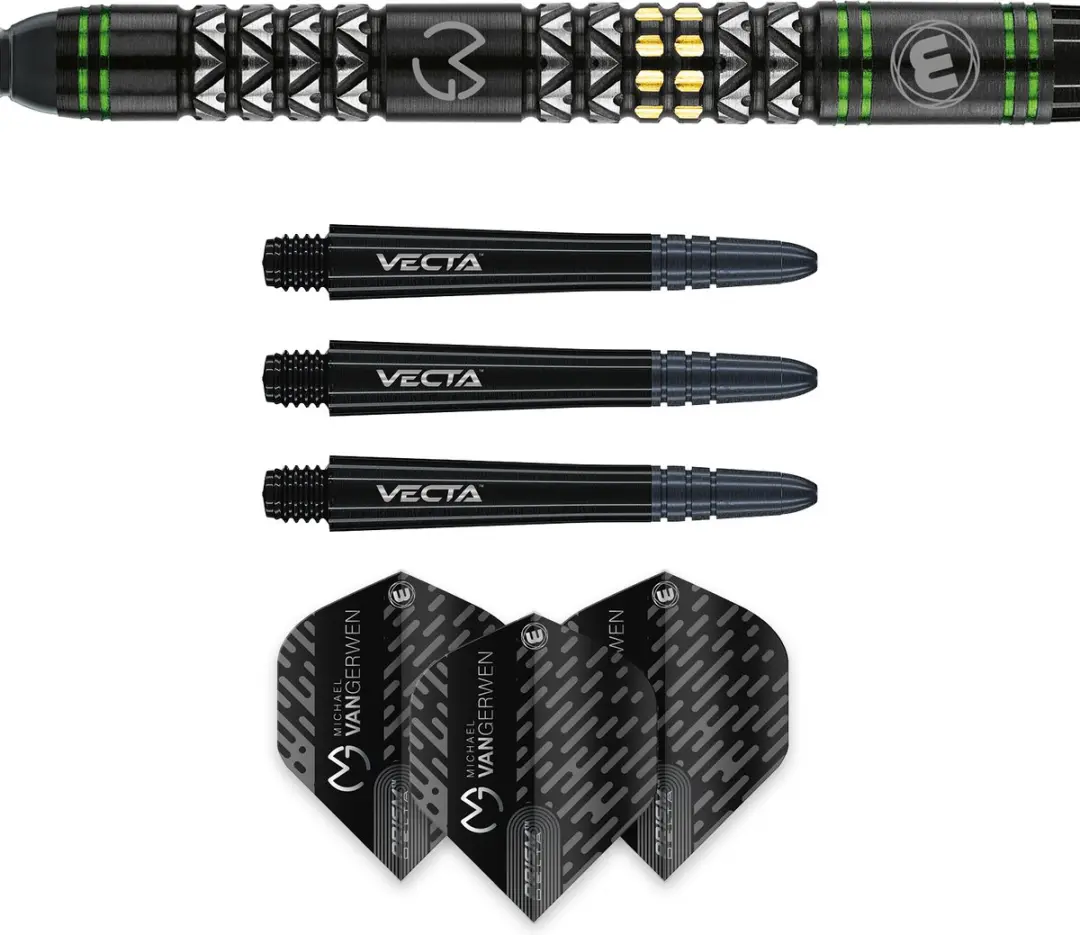Winmau Michael van Gerwen Vantage Darts - 3 Stuks - Zwart