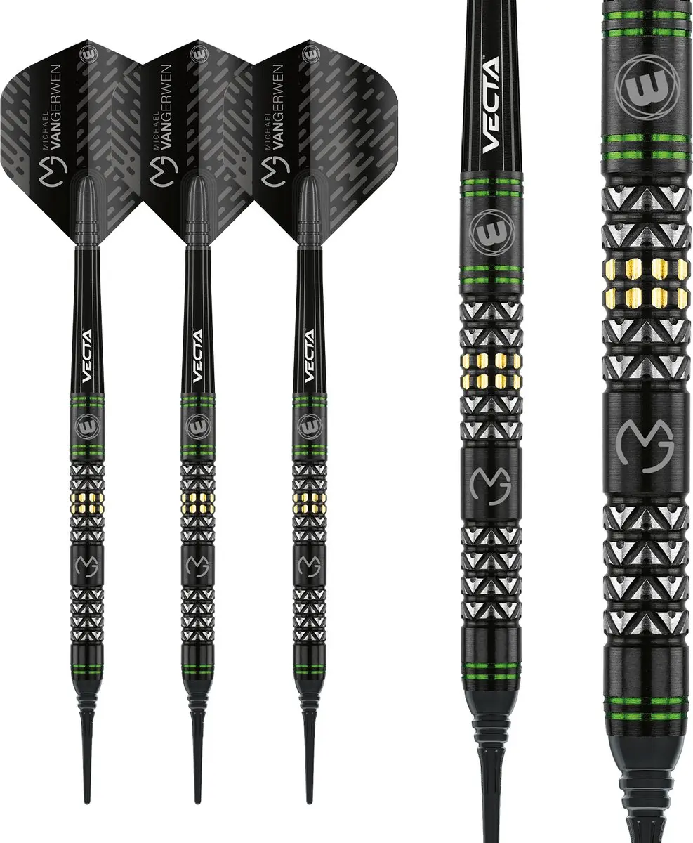 Winmau Michael van Gerwen Vantage Darts - 3 Stuks - Zwart