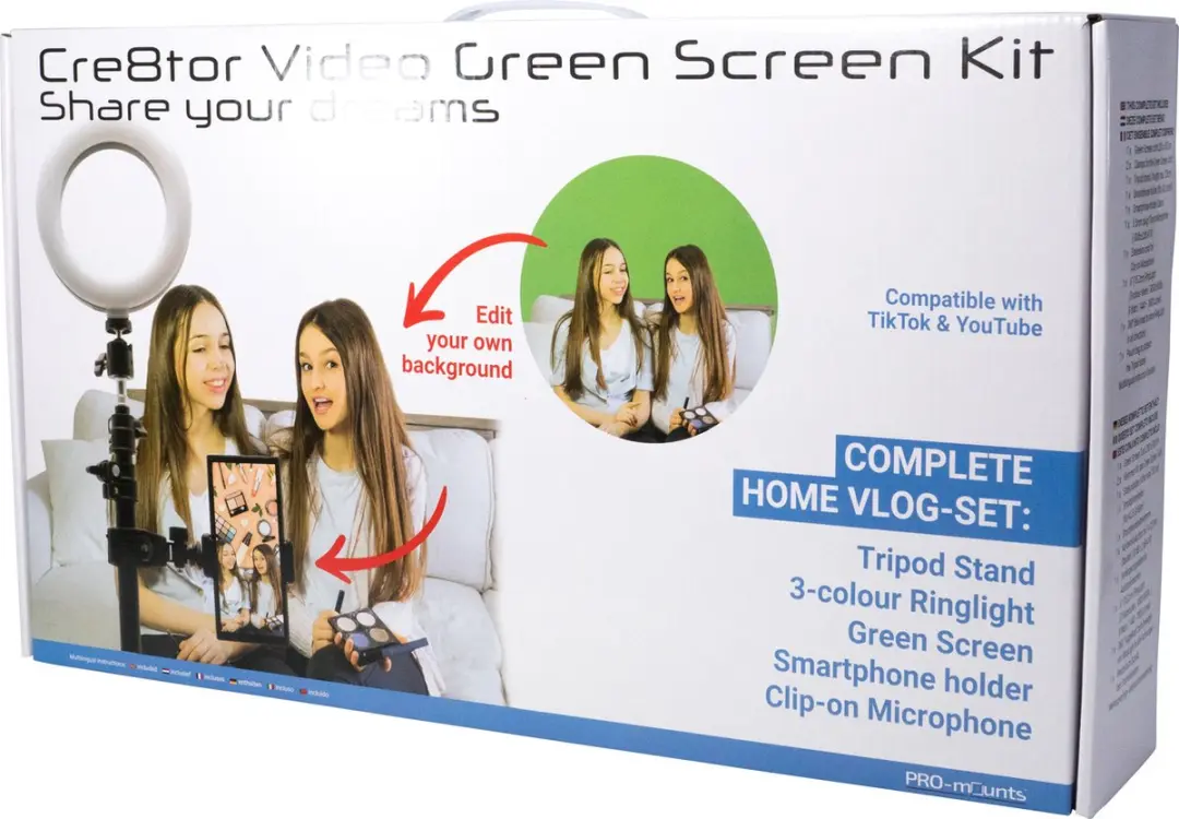 PRO-Mounts Cre8tor PM2020AF06 Green Screen Kit - 120cm Statief