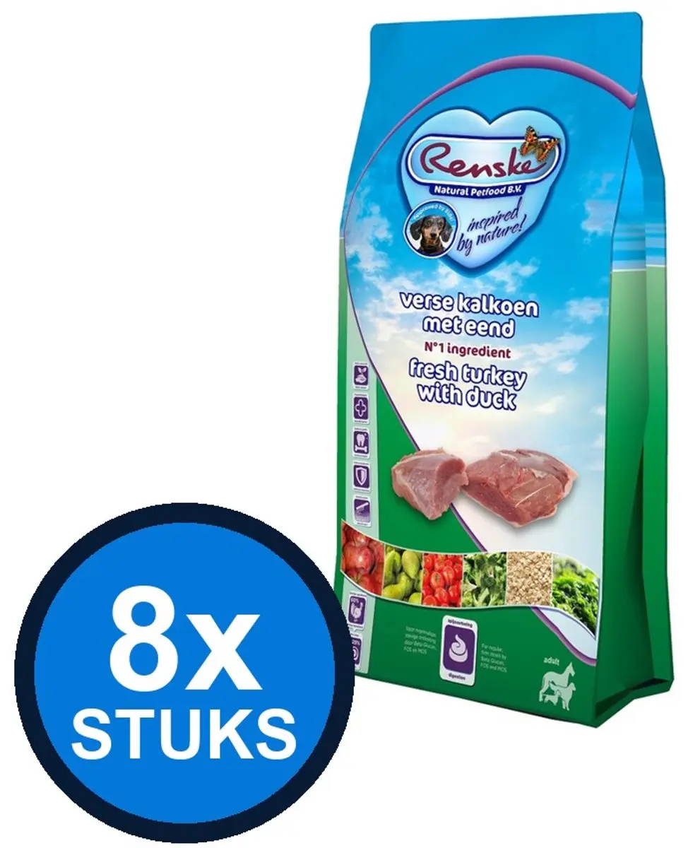 Renske Super Premium Droogvoer Hond Kalkoen & Eend 600g