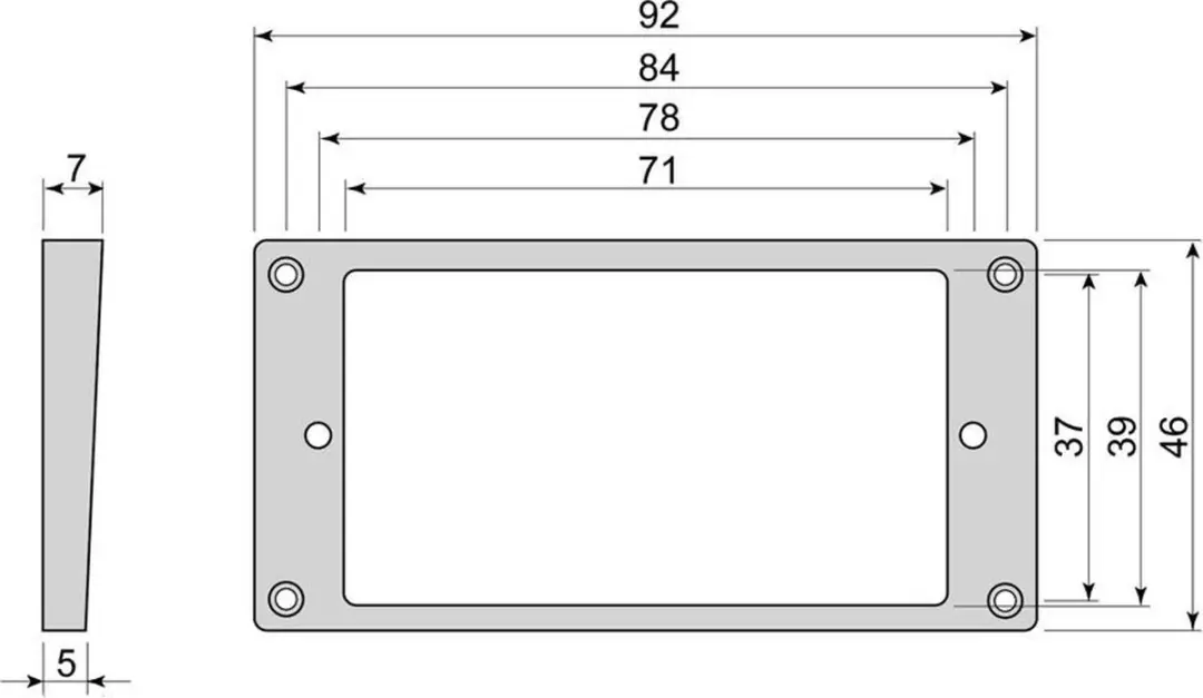 Boston HFS5070IV Ivoor Humbucker Frame - afbeelding 2 van 2