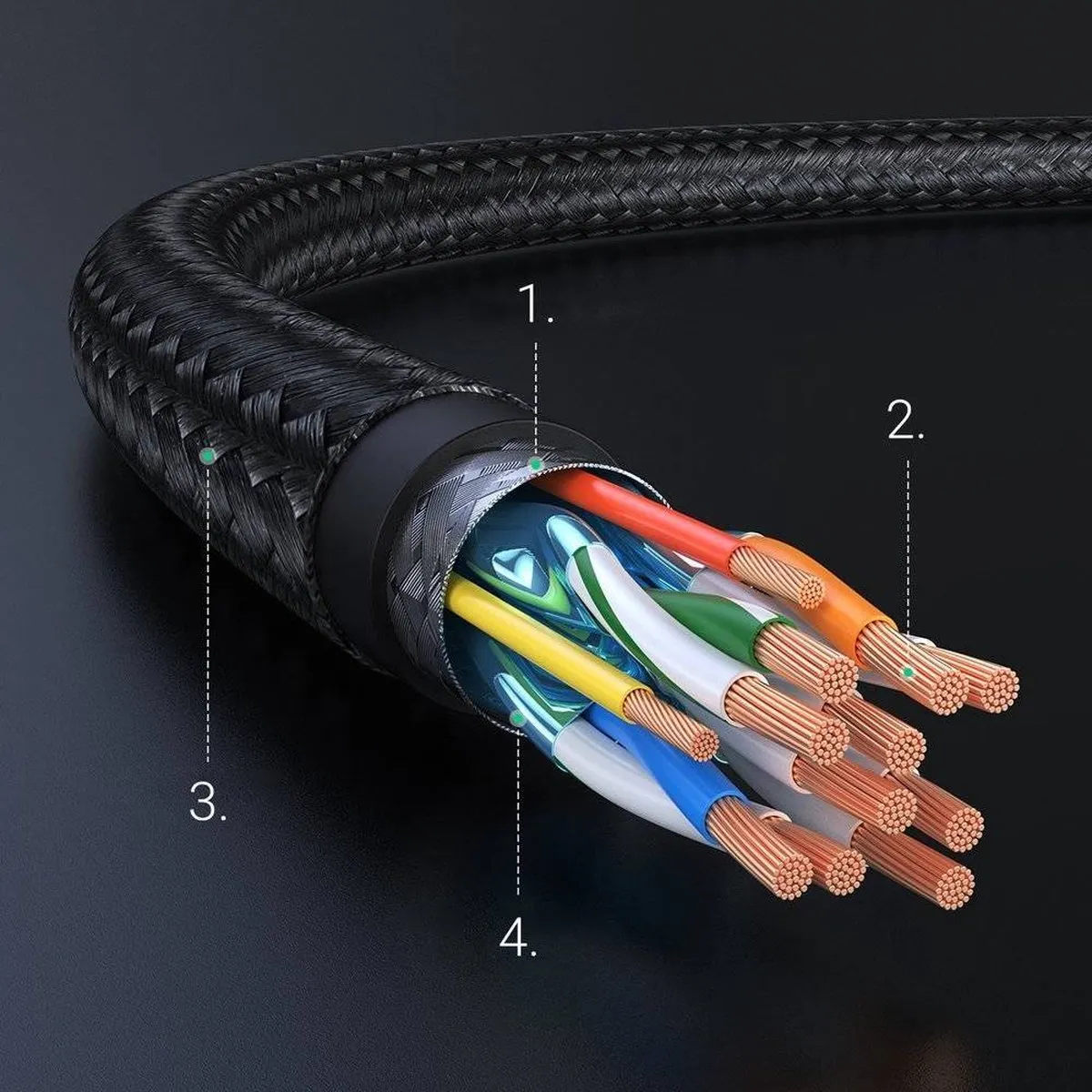 Ugreen HDMI-kabel 4K 60Hz 5m - Zwart