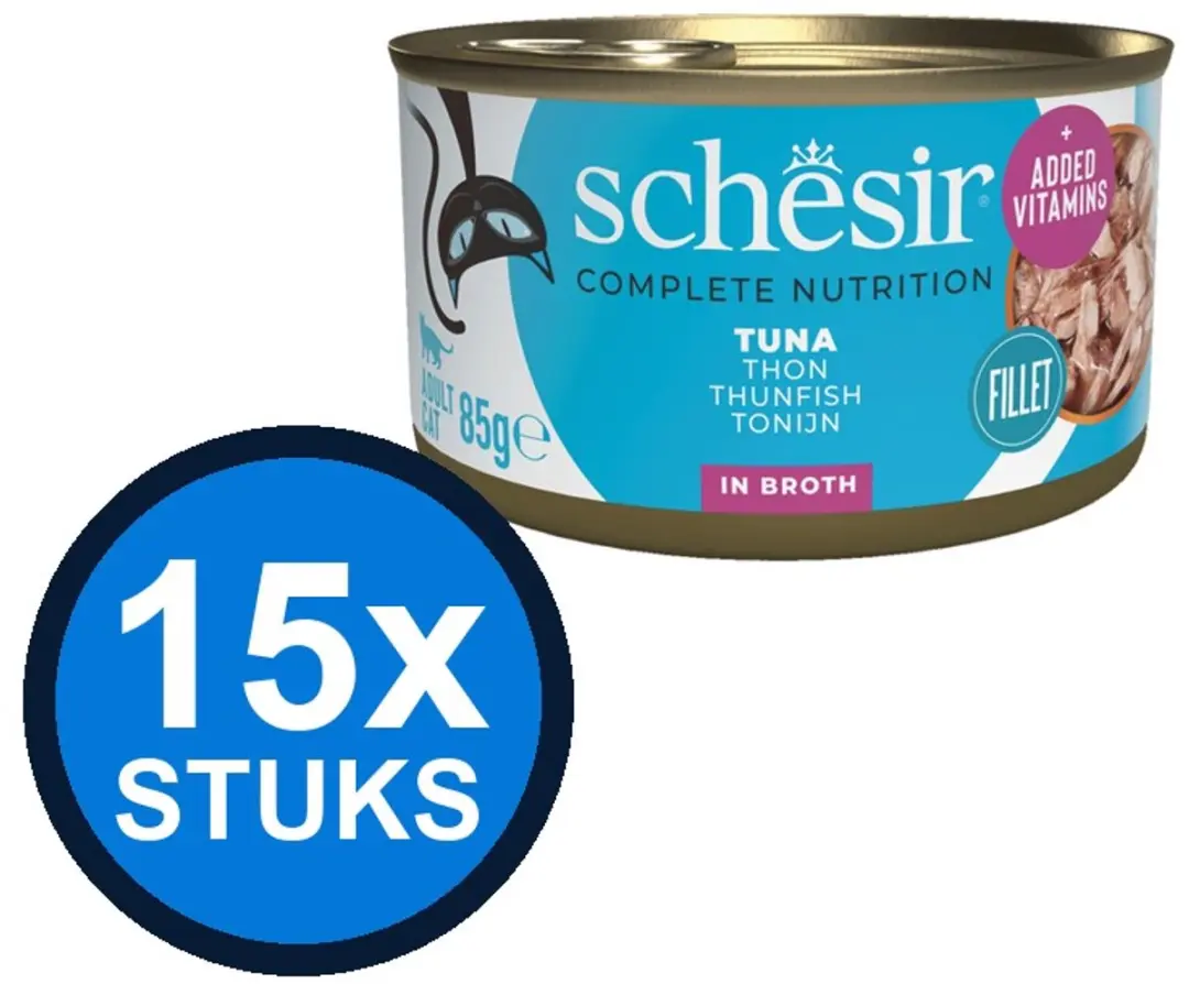 Schesir Complete&Balanced Tonijn Bouillon 85g