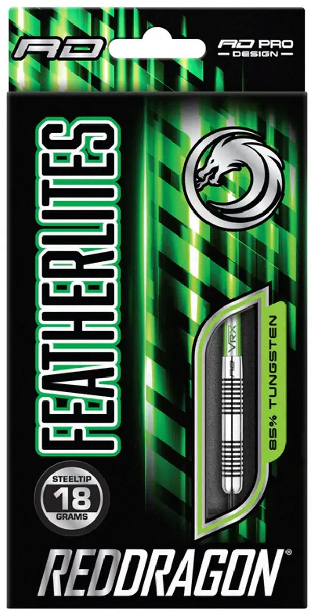 Red Dragon Featherlite 7 Dartpijlen 3 Stuks - Zilver/Zwart
