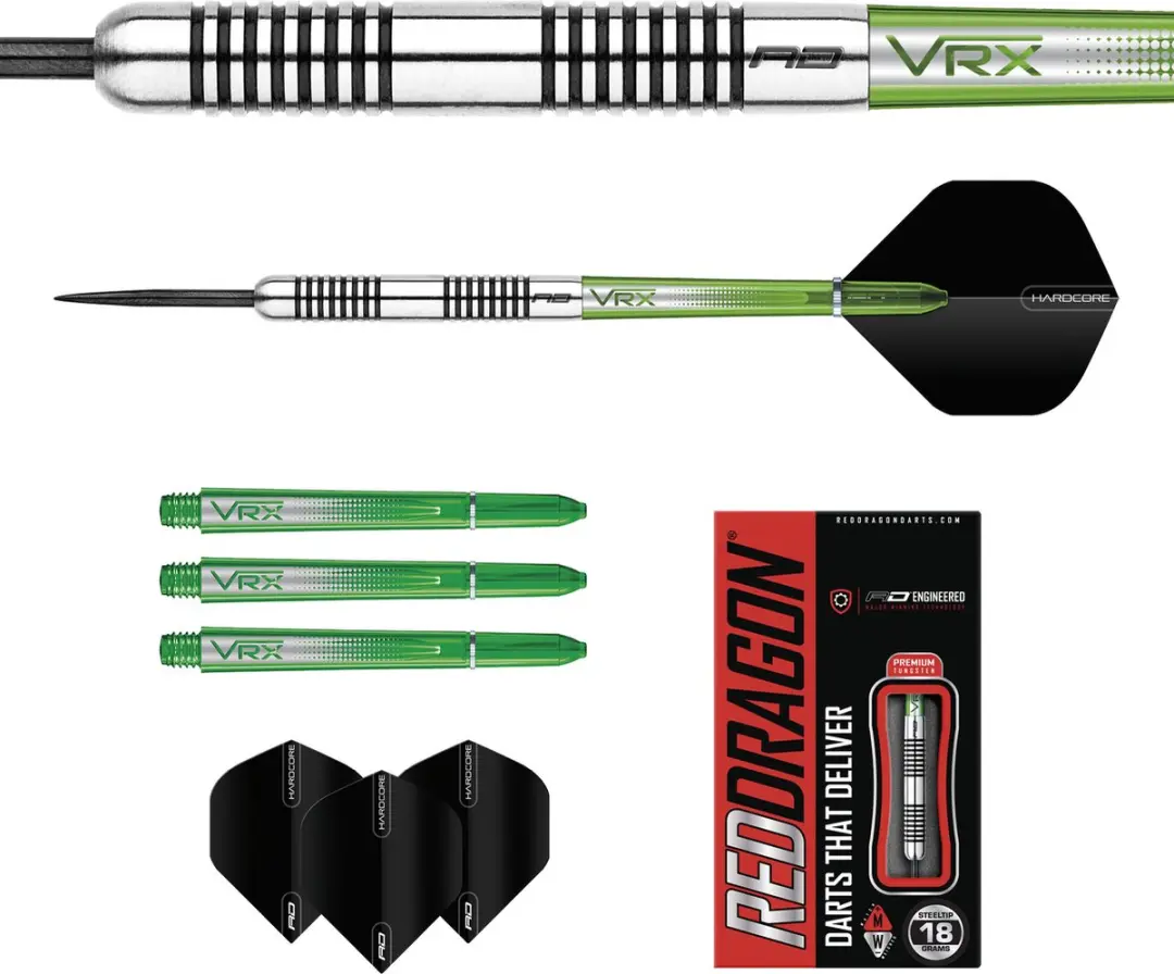 Red Dragon Featherlite 7 Dartpijlen 3 Stuks - Zilver/Zwart