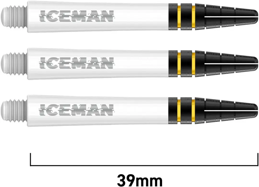 Red Dragon Gerwyn Nitrotech Dart Shafts TC819 - Wit/Zwart/Goud - 3 Stuks