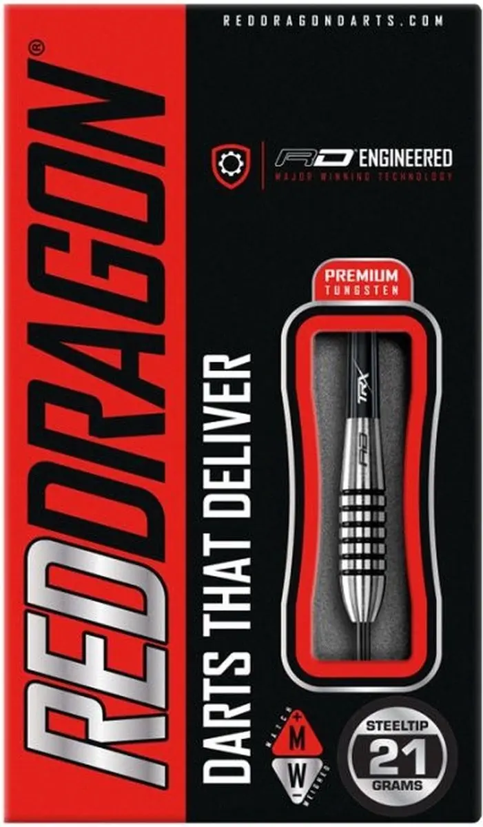 Red Dragon Swingfire 2 Dartpijlen 3 Stuks - Zilver/Zwart