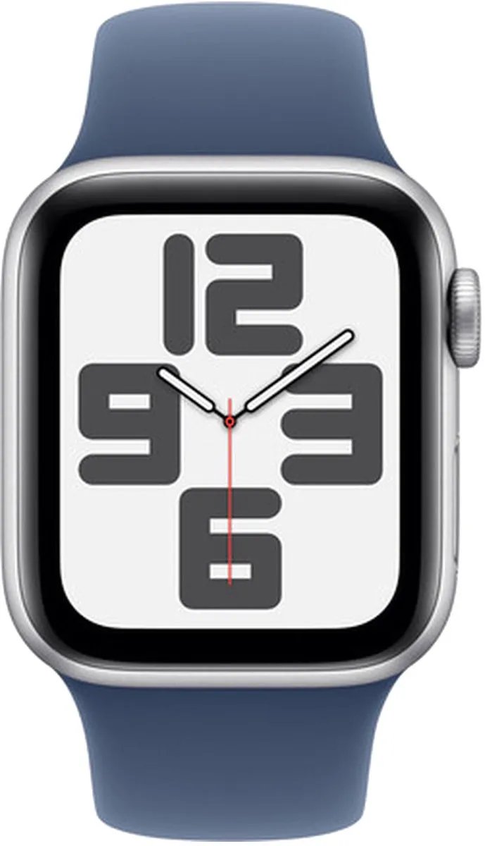 Apple Watch SE 2024 GPS 44mm - Zilverkleurig Blauw