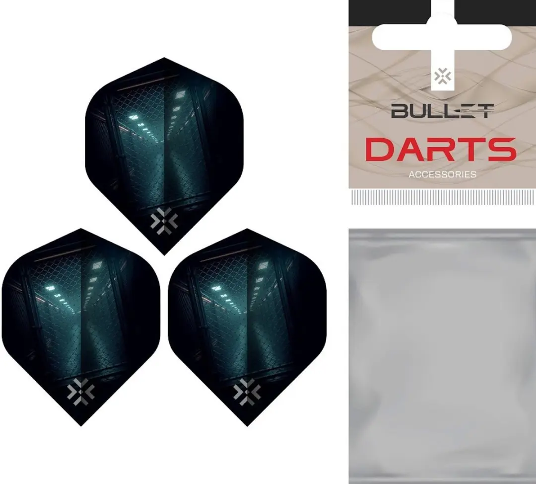 Bullet Cage NO2 Dart Flights BT1105120 - 3 Stuks - Groen/Zwart