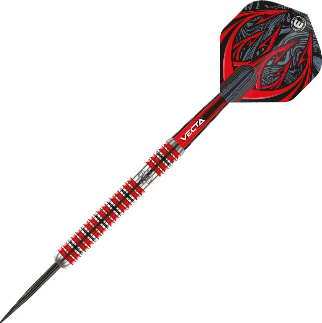Winmau Diablo Parallel Dartpijlen 3 Stuks - Rood/Zilver - afbeelding 6 van 6