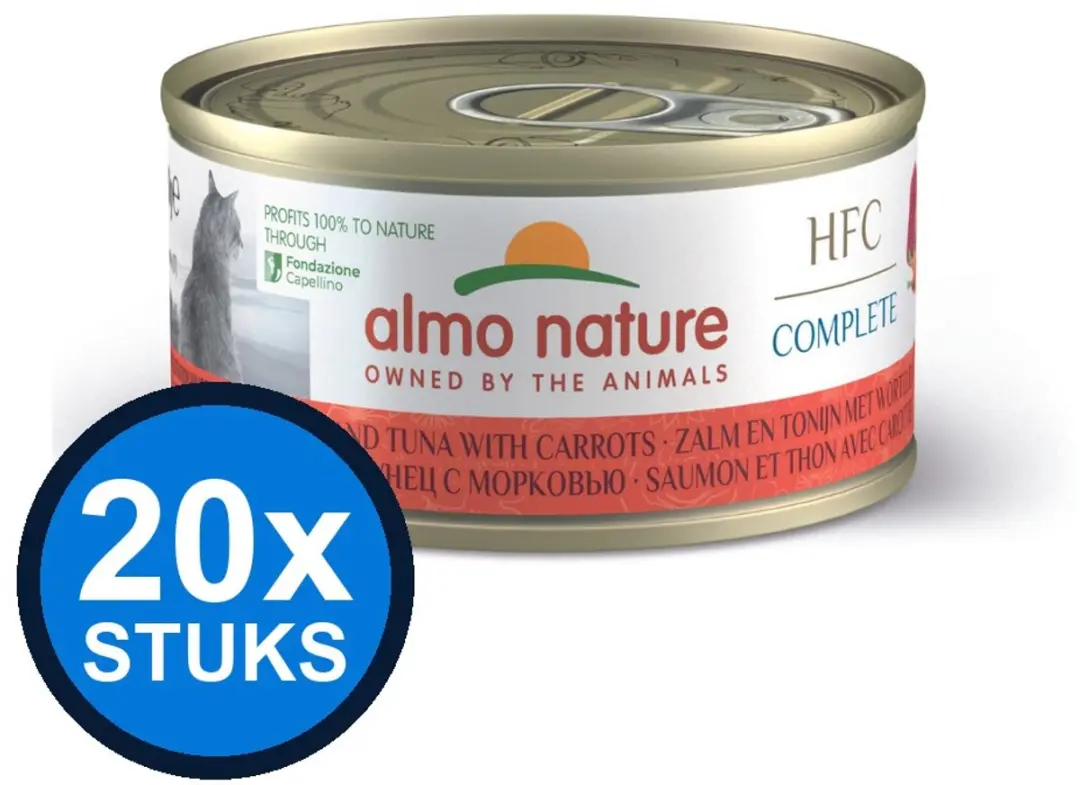 Almo Nature HFC Kattenvoer Zalm Tonijn Wortel 70g