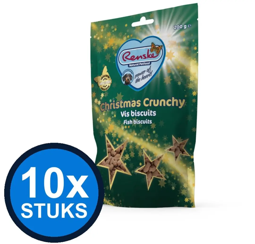Renske Gezonde Beloning Hond Crunchy Zalm & Witvis & Forel 200g