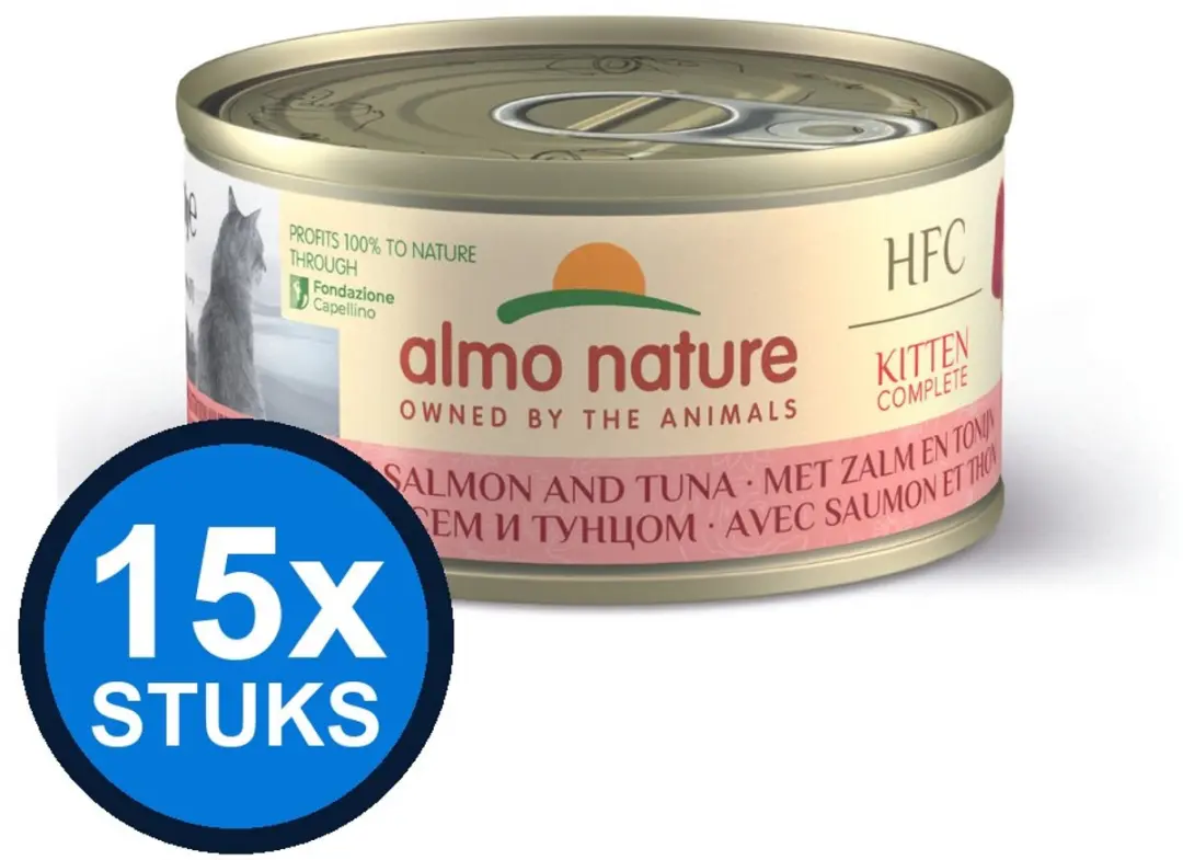 Almo Nature HFC Kitten Blik Zalm & Tonijn 70g