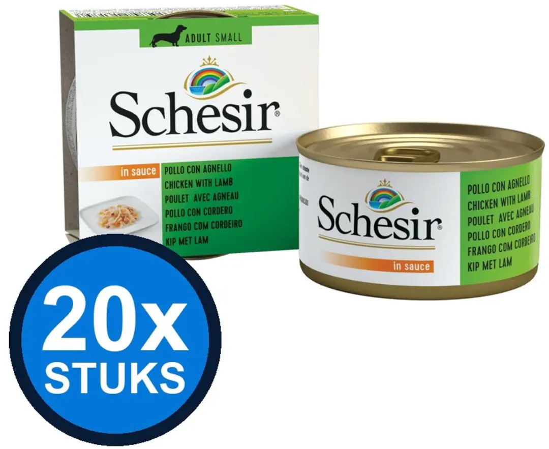 Schesir Hond Blik Kip & Lam 85g